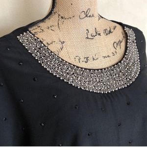 NWT Vertigo beaded dolman top blouse